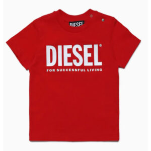 Diesel Maglietta Con Maxi Logo A Contrasto