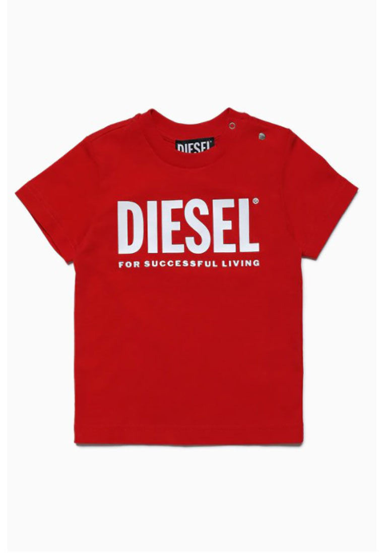 Shirt Diesel rossa con maxi logo