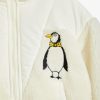 Mini Rodini giacca pellicciotto con stampa pinguino