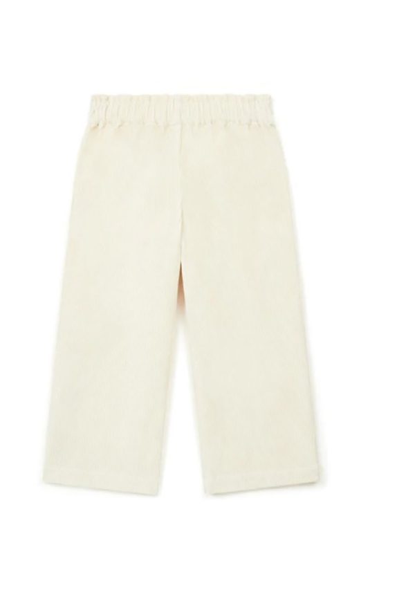 Bonton pantalone velluto bianco
